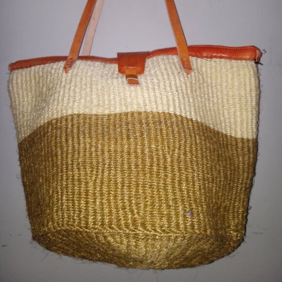 Xlarge sisal Kiondo Kikuyu Kenya Tote bag - Picture 1 of 6